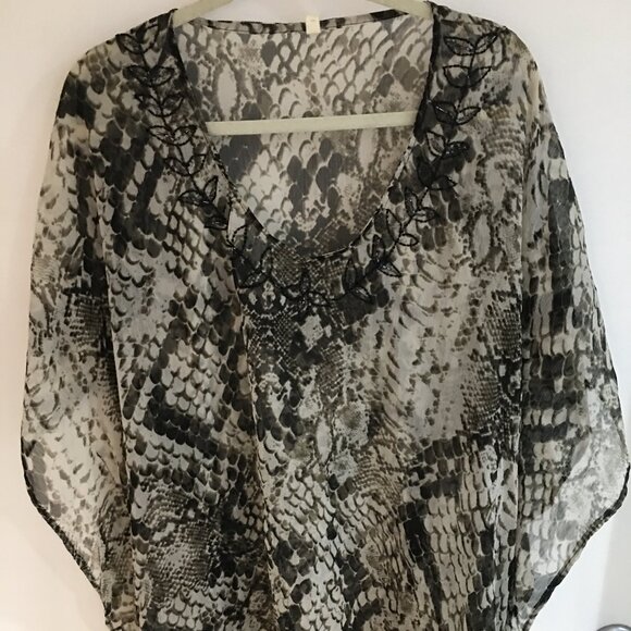 Beaded Swimsuit coverup - Picture 1 of 5